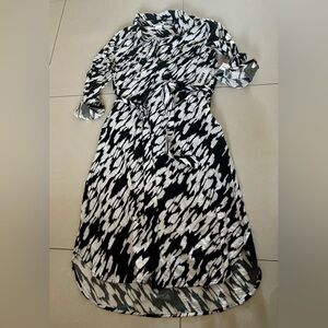 DKNY Monochrome Long Sleeve Dress